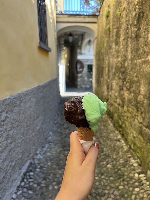 mint and chocolate   at Gelateria del Borgo  in Bellagio
