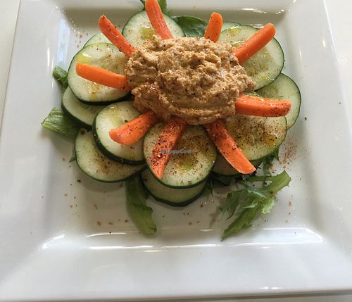 Hummus appetizer at The New Vegan in Delray Beach