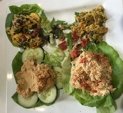 Sampler platter at The New Vegan in Delray Beach