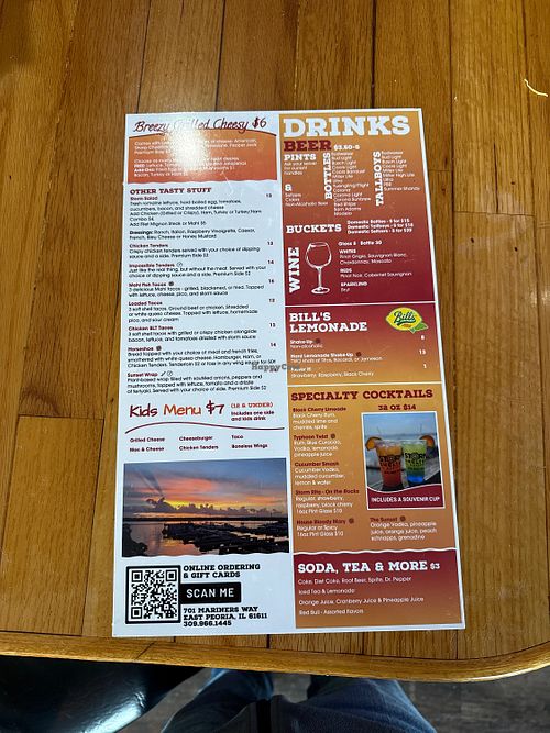 Sunset wrap and impossible tenders!   at Storm Shelter At Eastport in East Peoria