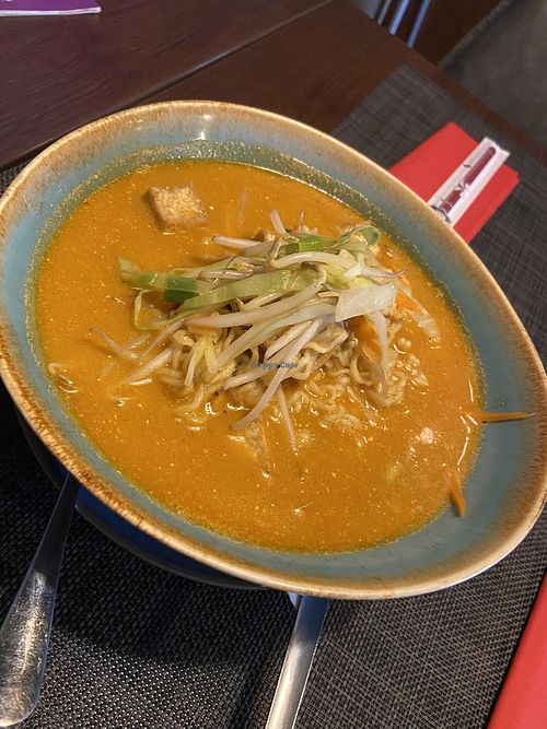 vegan Tomyam Tofu  at Sarang Restaurant in Linz