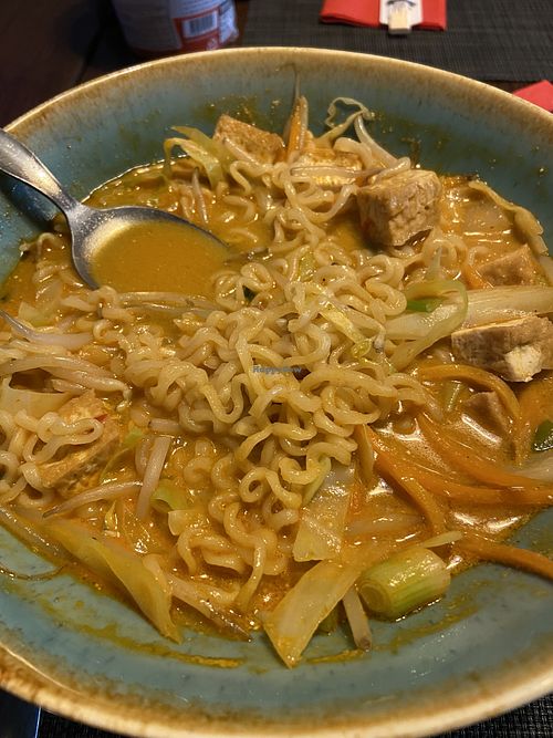 vegan Tomyam Tofu  at Sarang Restaurant in Linz