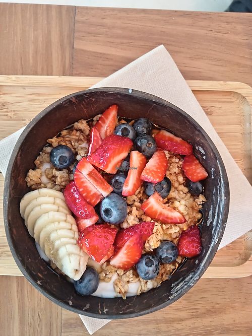 Fruit, yoghurt & granola at PLANT SHACK    in Mallorca