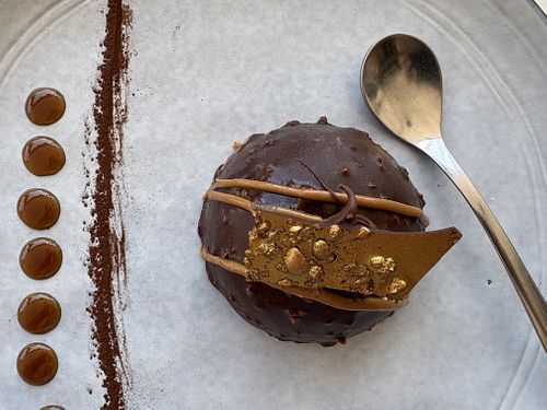 Vegan Rocher ball  at Cremerie De L'eclair in Haifa