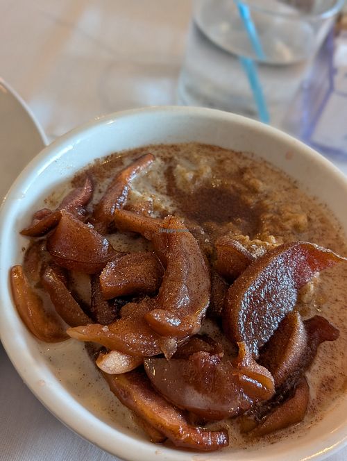 Porridge with warm apple compote at Greenman on 24 in Lewes
