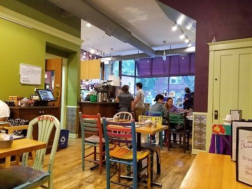 inside at Buzz Cafe in Oak Park