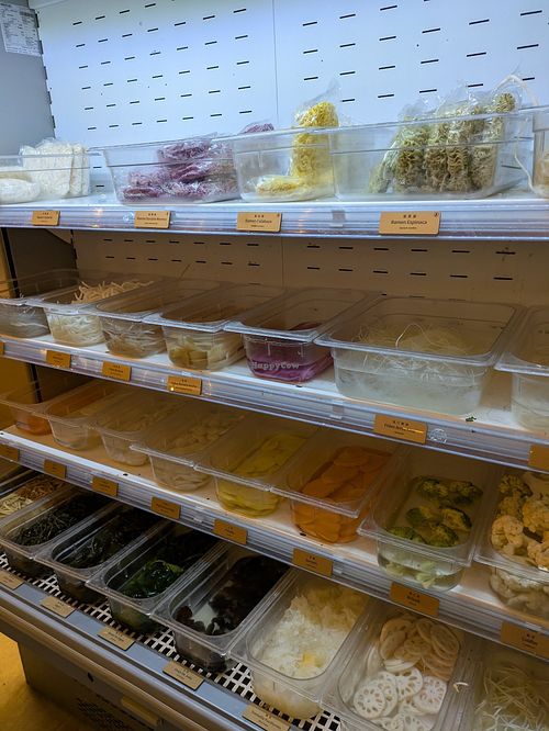 Vegetables and noodles at SHU HERO MALATANG in Barcelona