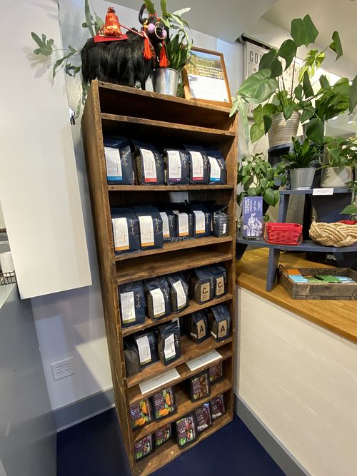 Bagged coffee  at Chequessett Chocolate in Truro