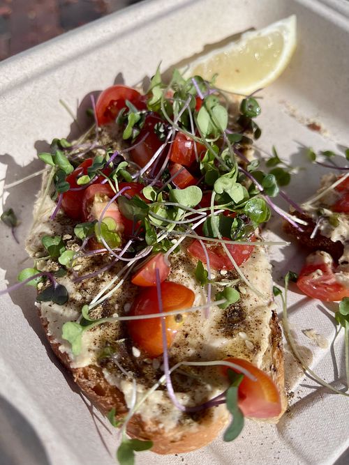 Hummus toast  at Natuur - Highlands in Denver