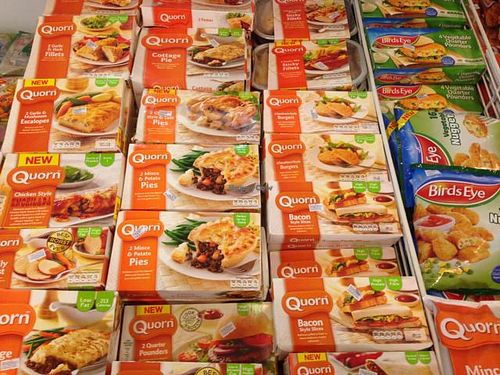 Vegetarian mock meat products at Village Grocer in Kuala Lumpur