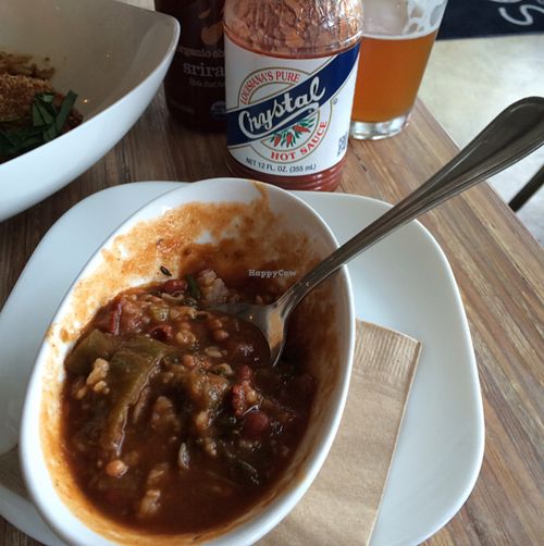 Seed's incredible gumbo (bowl soon emptied with big smile) at Seed - Faubourg Lafayette in New Orleans