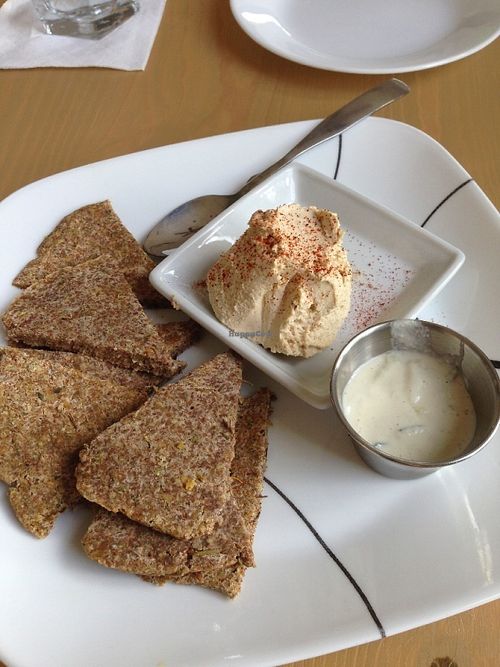 bread and hummus at Seed - Faubourg Lafayette in New Orleans
