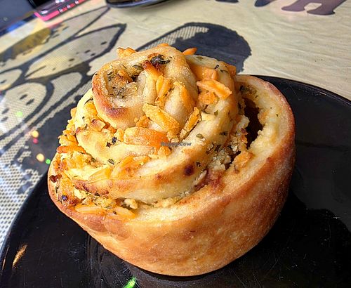 Cheesy Garlic Swirl at Original Grinds in Fredericksburg