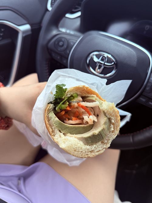 Vegetarian banh mi  at Banh Mi Paris Express in Chula Vista
