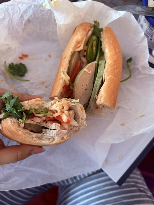 Vegetarian banh mi  at Banh Mi Paris Express in Chula Vista
