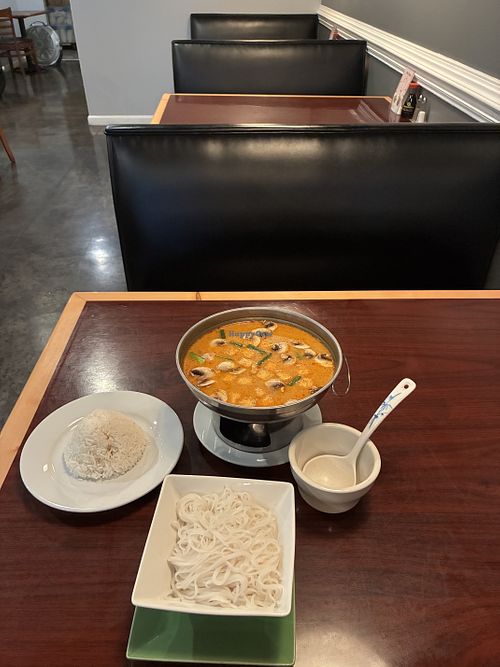 Tom Kha Tofu Noodle Soupp  at Sabai Thai Cuisine in Semmes