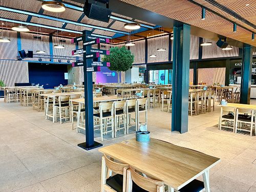 The dining space  at Geppetto Pizzeria - The Hub in Abu Dhabi