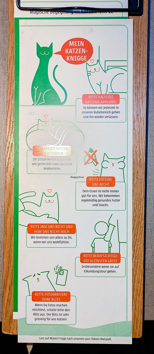 Menu page at Katzentempel Berlin Mitte at Katzentempel Berlin Mitte in Berlin