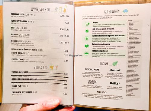 Menu page at Katzentempel Berlin Mitte at Katzentempel Berlin Mitte in Berlin