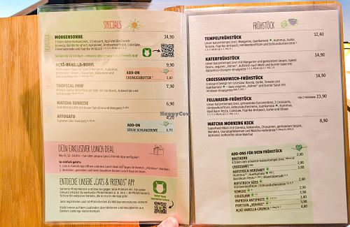 Menu page at Katzentempel Berlin Mitte at Katzentempel Berlin Mitte in Berlin