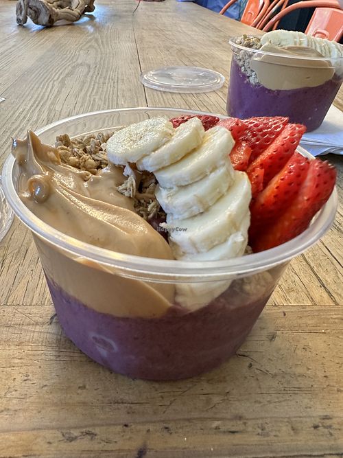 Açaí Bowl with added peanut butterr  at Trailfolk Coffee & Juice  in South Lake Tahoe