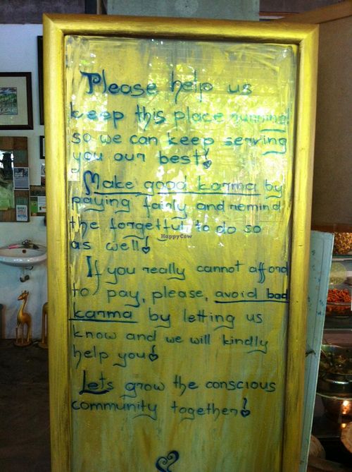 Good karma! at 9 Warung in Ubud