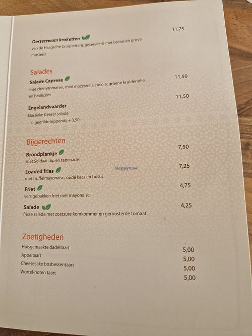 Lunchmenu at Theater Restaurant Môge in Katwijk Aan Zee