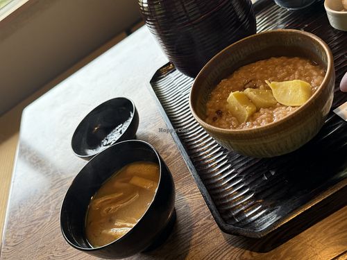 Close-up of the vegan option  at Hanazono-tei in Takamatsu