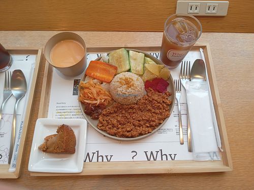 Vegan lunch set. at Why＿？松本カフェ in Matsumoto