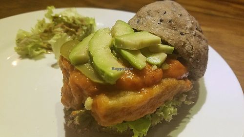 tempeh burger at Prem Bistro and Cafe in Ho Chi Minh City