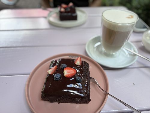 Schokobrownie mit Ganach  at Café Tally's in Waechtersbach
