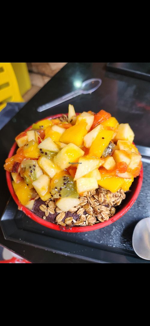 fruit salad on top at Boutique do Açaí in Paraty
