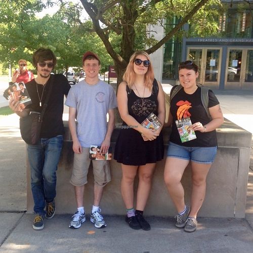 BloomingVeg leafleting  at BloomingVEG in Bloomington