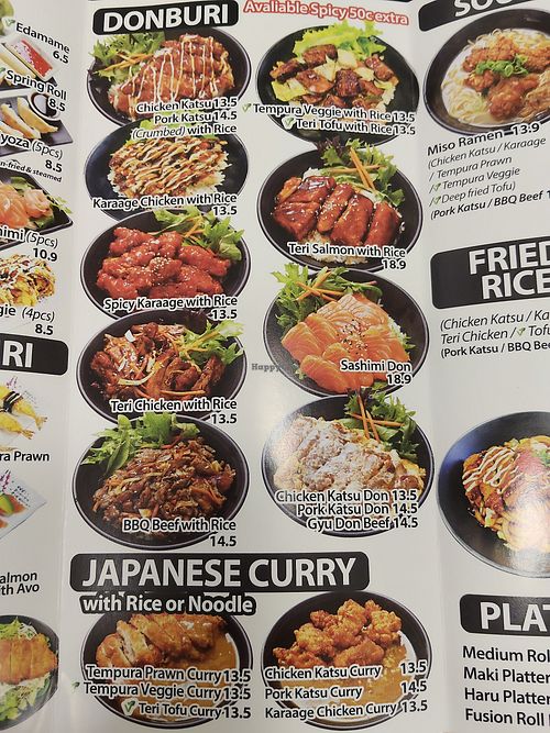 Menu at Sushi Sen  in Chermside