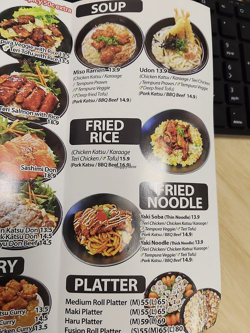 Menu at Sushi Sen  in Chermside