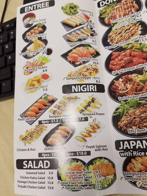 Menu at Sushi Sen  in Chermside