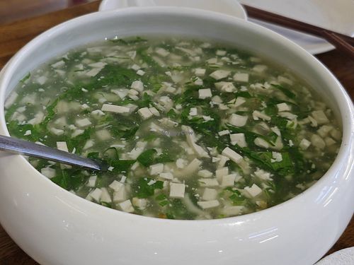 Tofu soup at San Jie Yuan Vegetarian - 三界园素食生活馆 in Chizhou