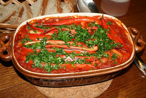 Vegan Prebranac, a balkan delicacy made with beans at Appaloosa-Ranch in Vodice