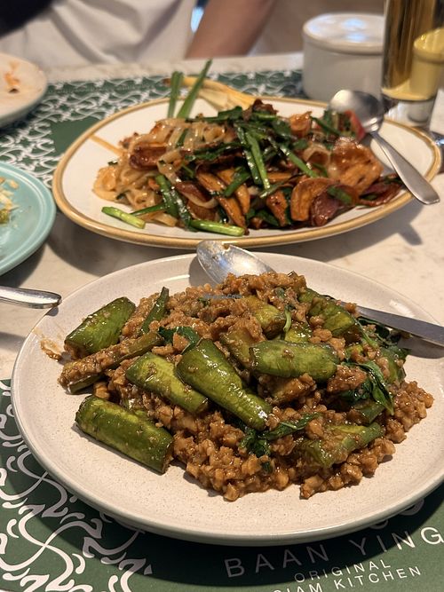 Eggplant with vegan minced meat  at Baan Ying - Dusit Suites Hotel in Bangkok