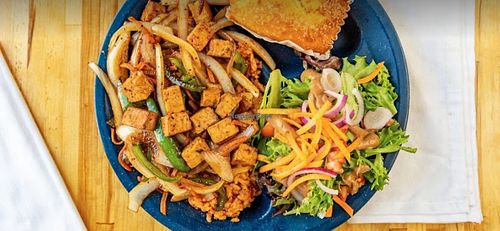 Tempeh stir fry (pic from Google)  at Wildwood Barbeque in Hadley