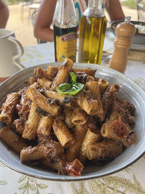 aubergine pasta  at Ipunga Ibiza in Ibiza