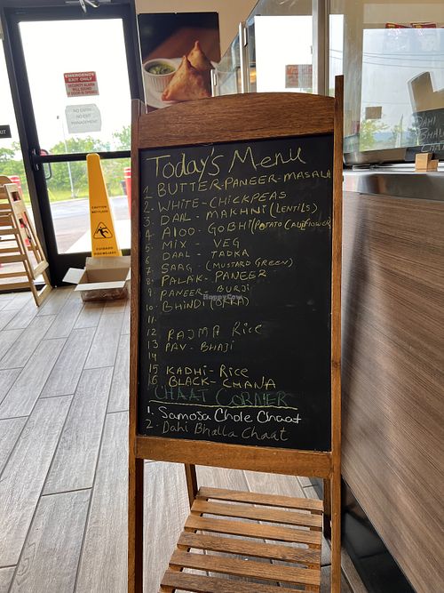 Chana Masala is always available even when it’s not written down on the chalkboard    at Daana Paani  in Mifflinville