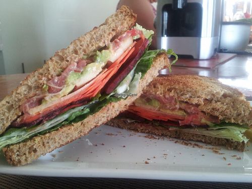 vegetarian sandwich at Frutilandia Fresh in San Jose Del Cabo