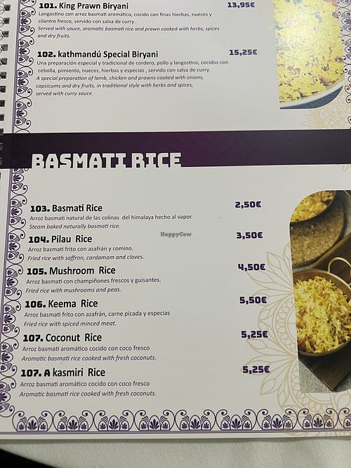 Arroces  at Kathmandu House in Elche