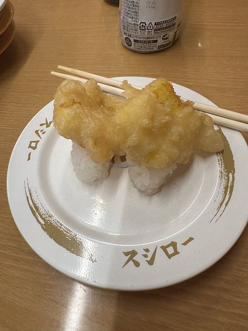 Sweetcorn fritter   at Sushiro  in Toyooka