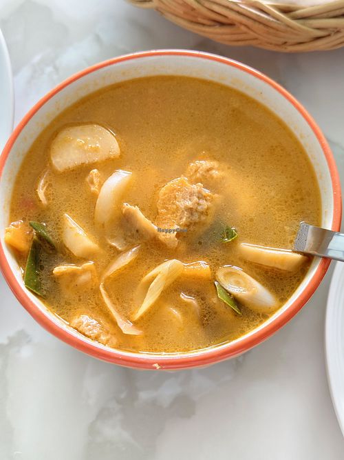 Tom Yum Soup at Hare Krishna Pure Vegetarian Restaurant in Ao Nang