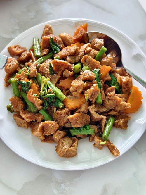 Pad Krapow at Hare Krishna Pure Vegetarian Restaurant in Ao Nang