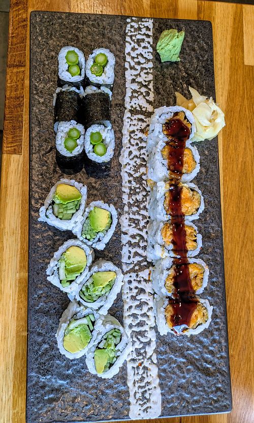Vegetable maki combo sushi platter at Matsu Sushi in Dresher
