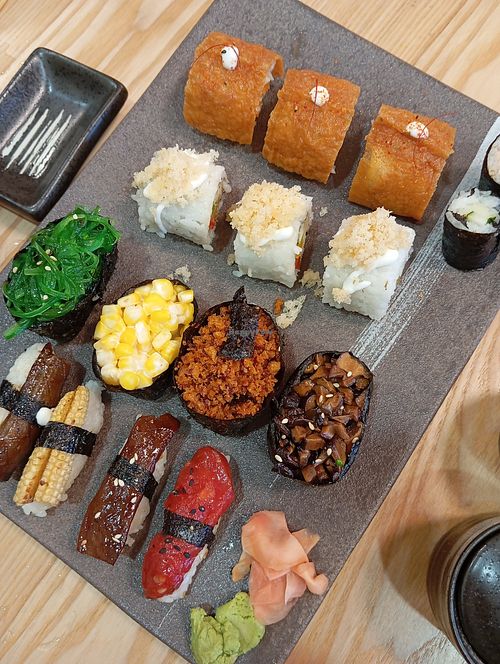 Sushi platter at ikinokoru - Plant-based Japanese Cuisine in Batam