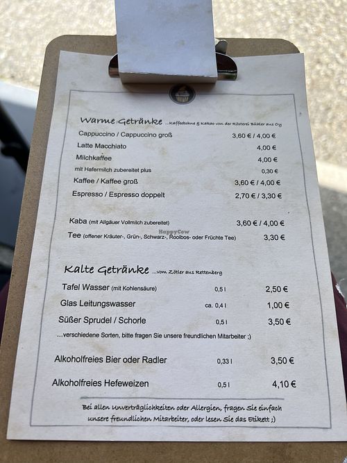 Getränke  at Zucker Zwerg  in Oy-mittelberg